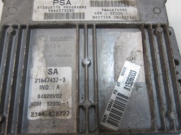 Computadora Centralita Ecu Peugeot 9646573080 9644674980 21647437-3 - Imagen 2