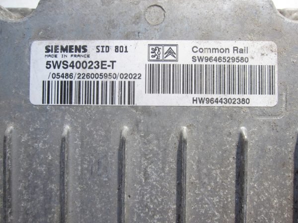 Computadora Centralita Ecu Citroën 5WS40023E-T 9646529580 SID801 - Imagen 4