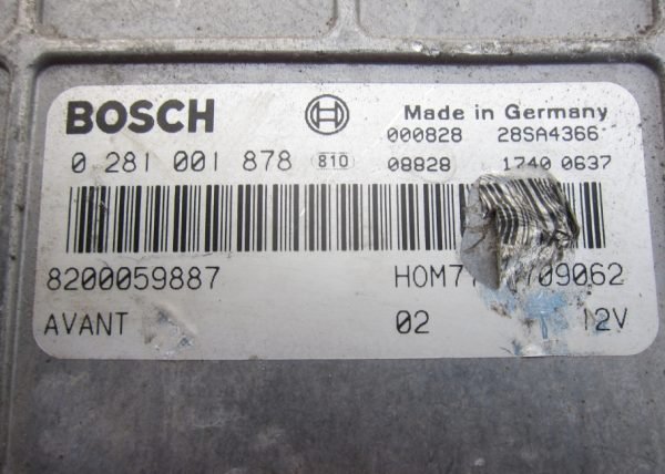Computadora Centralita Ecu Renault 0281001878 8200059887 7700109062 - Imagen 2