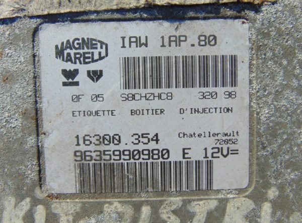 Computadora Centralita Ecu Peugeot 206 9635990980 IAW1AP.80 - Imagen 2