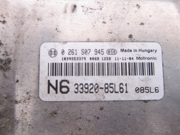 Computadora Centralita Ecu Opel Agila 0261S07945 33920-85L61 - Imagen 2