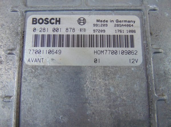 Computadora Centralita Ecu Renault 0281001878 7700110649 7700109062 - Imagen 2