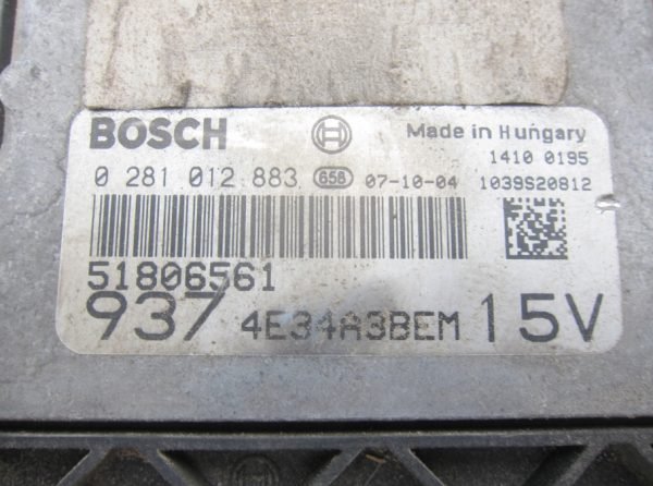 Computadora Centralita Ecu Alfa Romeo 0281012883 51806561 - Imagen 3