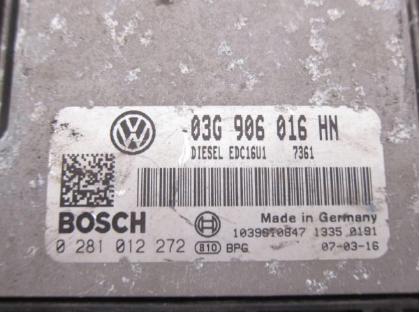 Computadora Centralita Ecu Volkswagen Caddy 0281012272 03G906016HN - Imagen 2