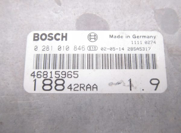 Computadora Centralita Ecu Fiat 0281010846 46815965 - Imagen 2