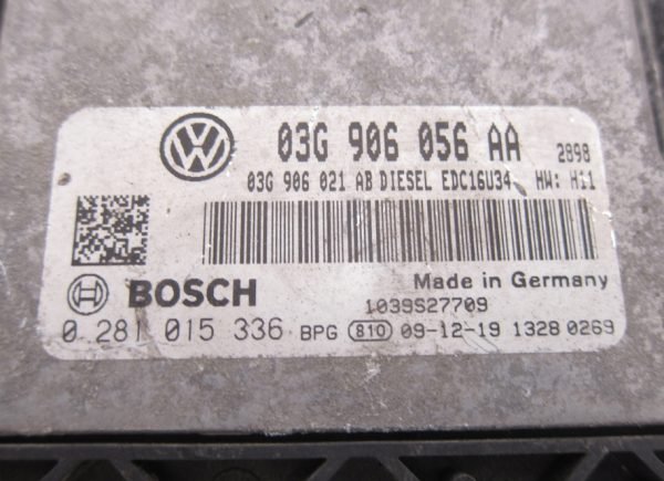 Computadora Centralita Ecu Volkswagen 0281015336 03G906056AA - Imagen 2