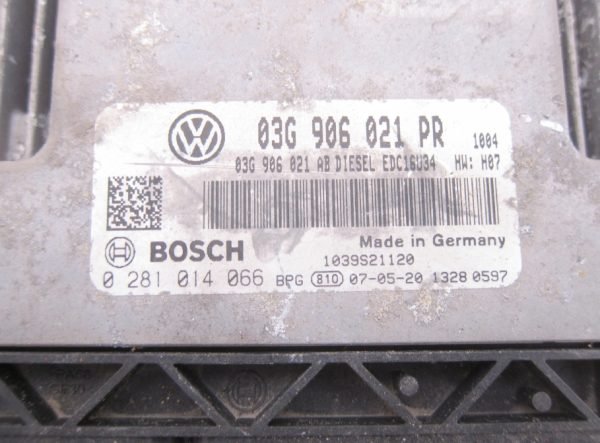 Computadora Centralita Ecu Volkswagen 0281014066 03G906021PR - Imagen 2