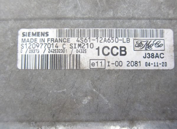 Computadora Centralita Ecu Ford 4S61-12AA650-LB S120977014C - Imagen 2
