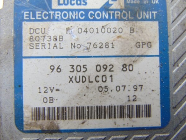 Computadora Centralita Ecu Citroën Xantia R04010020B 9630509280 - Imagen 2