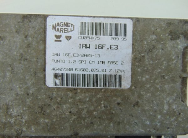 Computadora Centralita Ecu Fiat Punto 1.2 IAW16F.E3 46407340 - Imagen 2