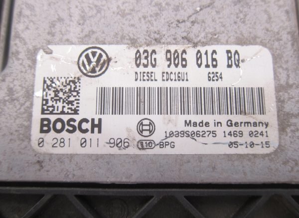 Computadora Centralita Ecu Volkswagen Touran 0281011906 03G906016BQ - Imagen 2