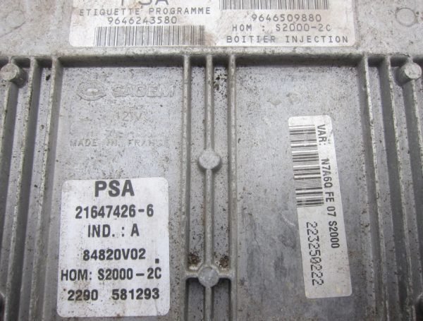 Computadora Centralita Ecu Peugeot Citroën 9646509880 9646243580 - Imagen 2