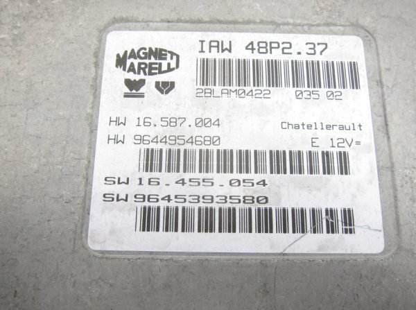 Computadora Centralita Ecu Citroën 9645393580 IAW48P2.37 9644954680 - Imagen 2