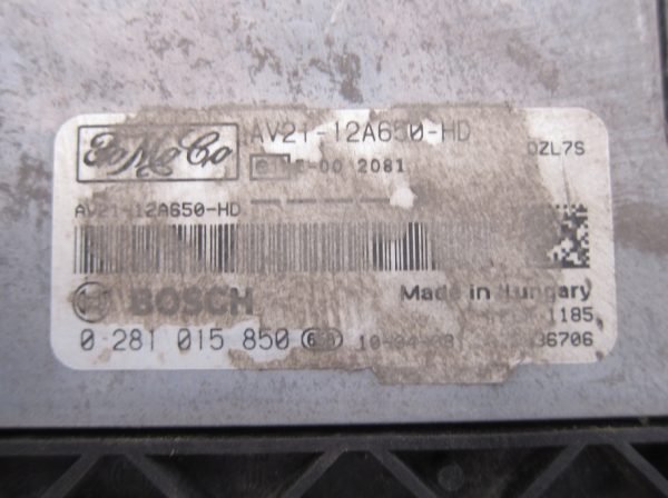 Computadora Centralita Ecu Ford AV21-12A650-HD 0281015850 - Imagen 2