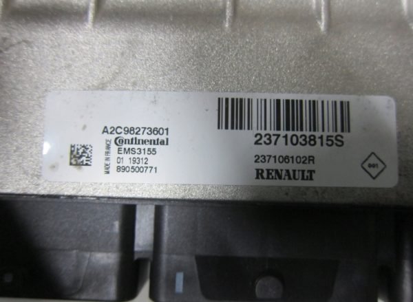 Computadora Centralita Ecu Renault Dacia 237103815S 237106102R A2C98273601 EMS3155 - Imagen 2