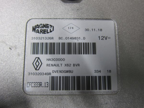 Computadora Centralita Ecu Renault 310321326R 310320349R CFC333R.13 - Imagen 2
