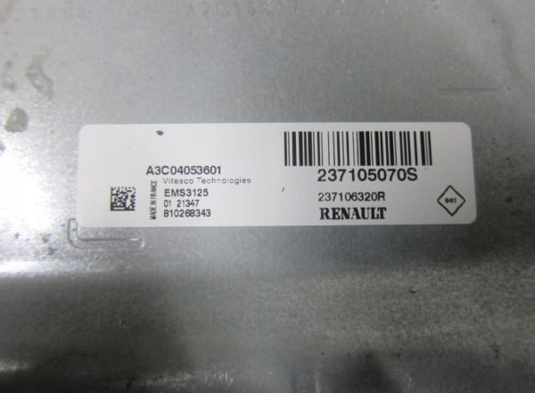 Computadora Centralita Ecu Renault 237105070S 237106320R A3C04053601 - Imagen 2