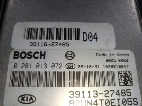 ECU COMPUTADORA CENTRALITA MOTOR  KIA CARENS UN 2.0 CRDI 3911627485 - Imagen 2