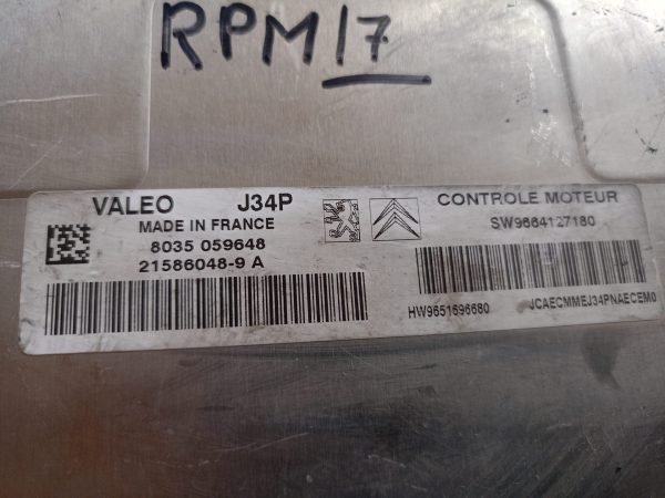 ECU Computadora Centralita Motor PEUGEOT 207 SW9664127180 - Imagen 5