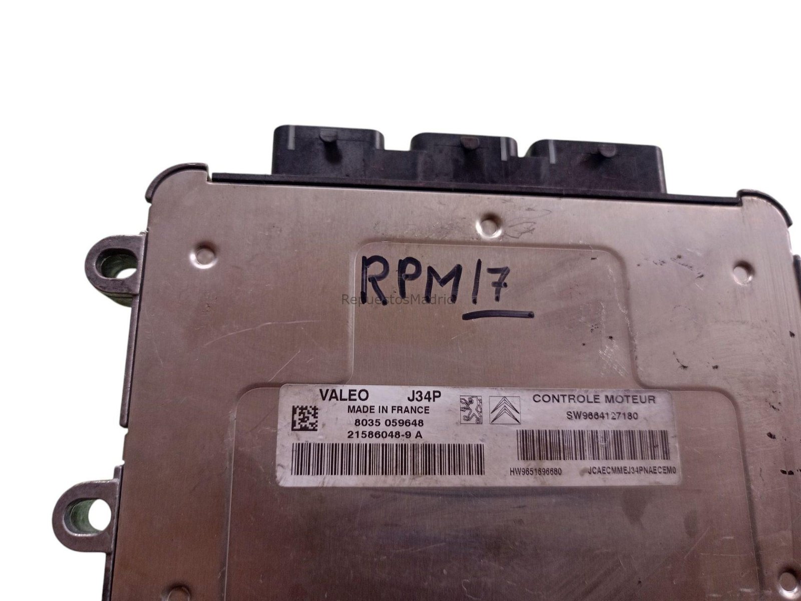 ECU Computadora Centralita Motor PEUGEOT 207 SW9664127180 - Imagen 3