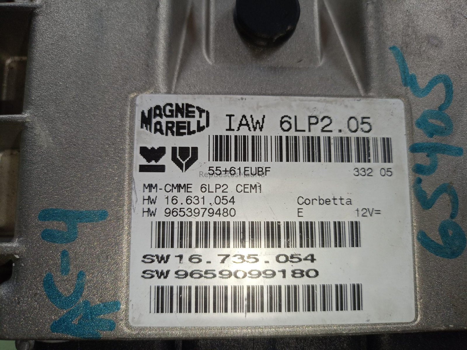 ECU Centralita motor Citroën Peugeot IAW6LP205 9659099180 9653979480 - Imagen 2