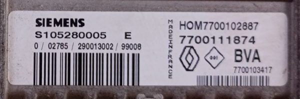 Ecu Centralita Caja Automática Renault Clío II S105280005 7700111874 7700102887 - Imagen 5
