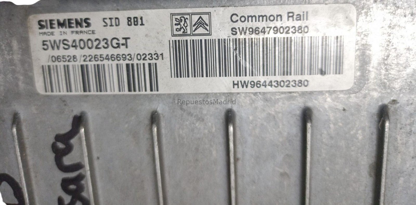 ECU Centralita Motor CITROEN XSARA BERLINA 2003 9647902380 - Imagen 5