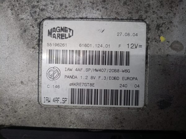 ECU Centralita Fiat Panda 6160112401F 61601.124.01 F IAW4AF.SP - Imagen 2