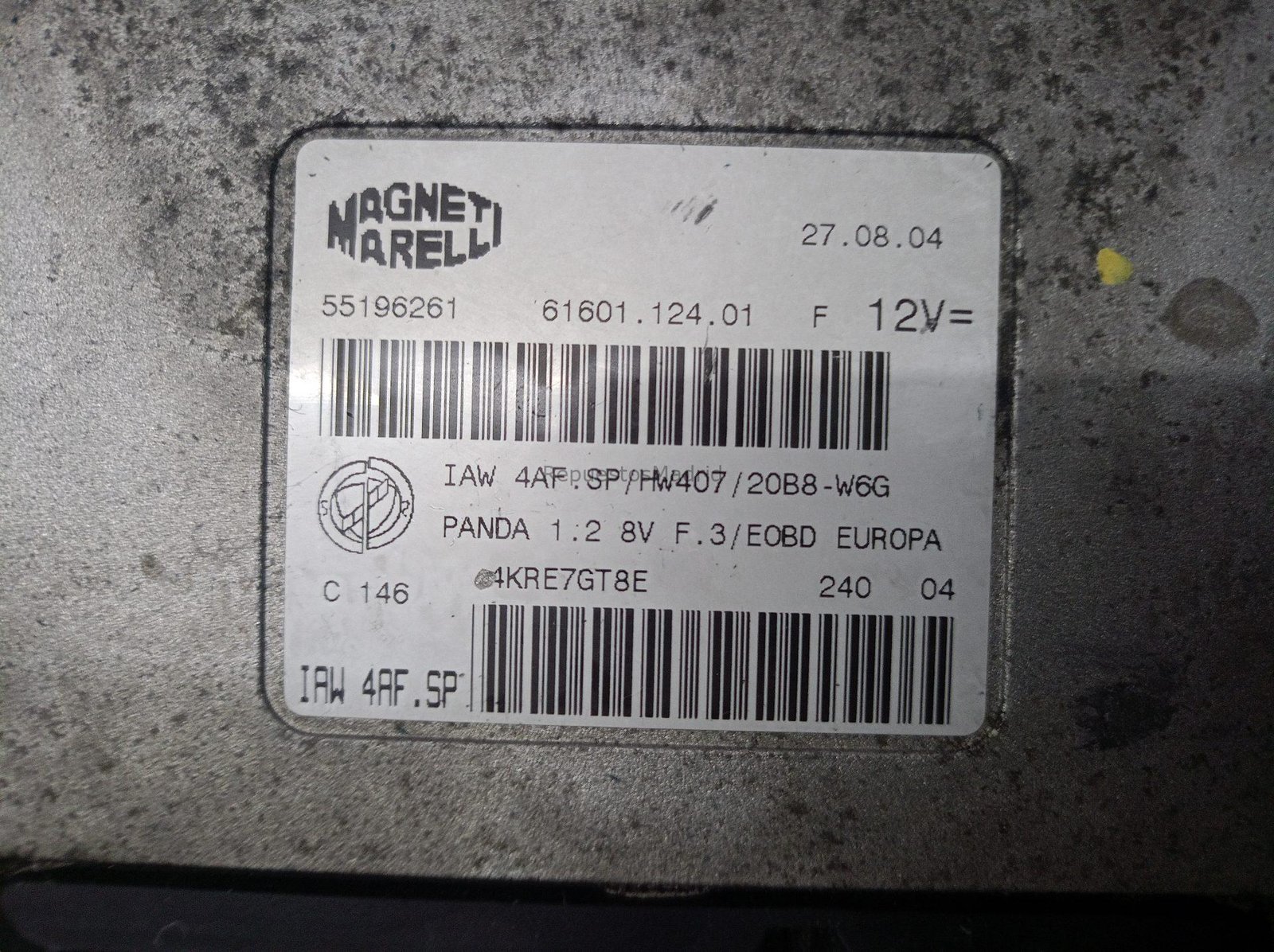 ECU Centralita Fiat Panda 6160112401F 61601.124.01 F IAW4AF.SP - Imagen 2