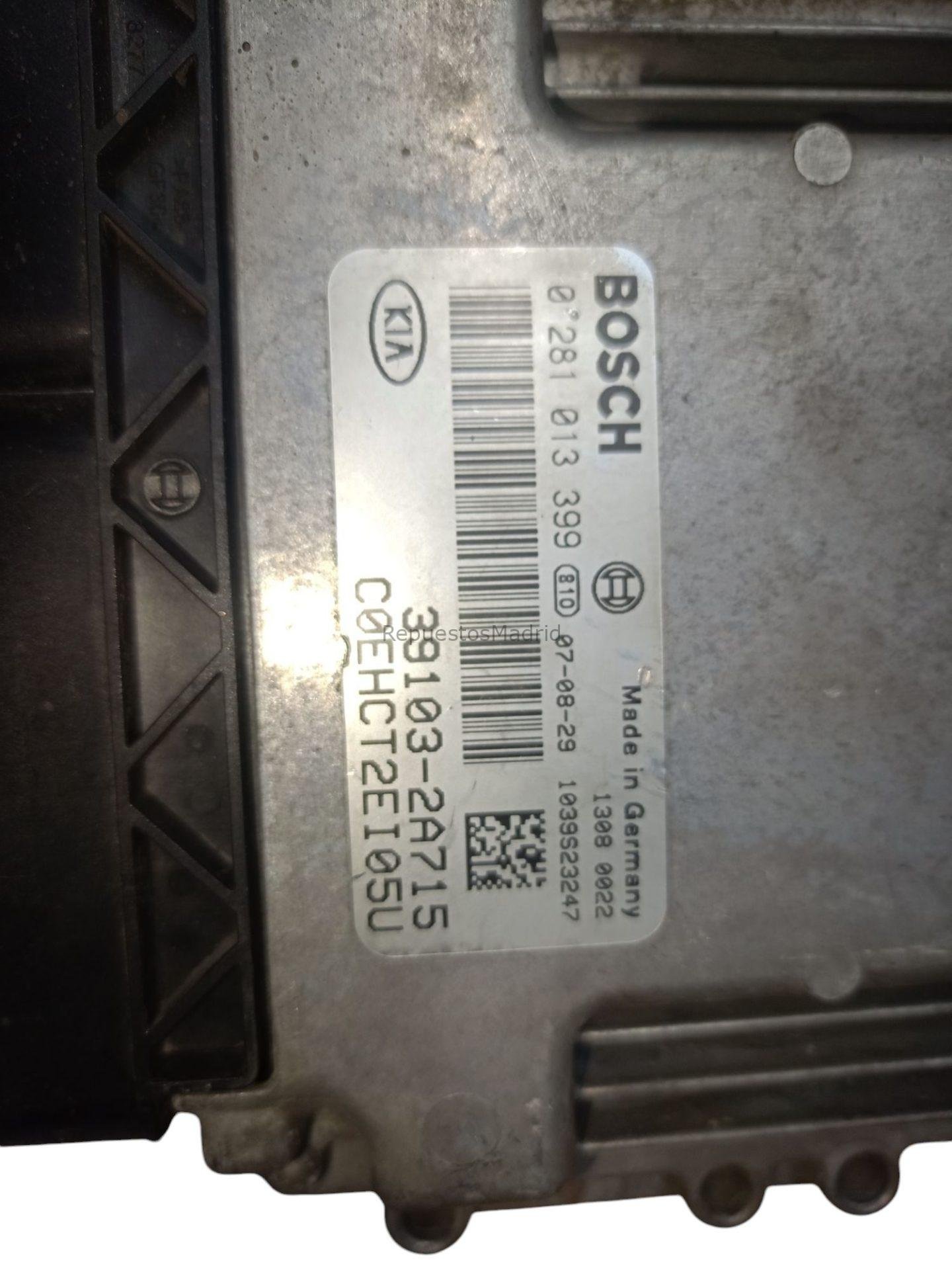 Ecu centralita motor computadora Kia CEED CRDI 39103-2A715 0281013399 - Imagen 2