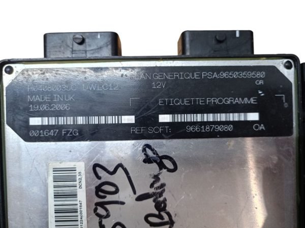 9661879080 ECU Centralita Motor CITROEN BERLINGO 1.9 - Imagen 2