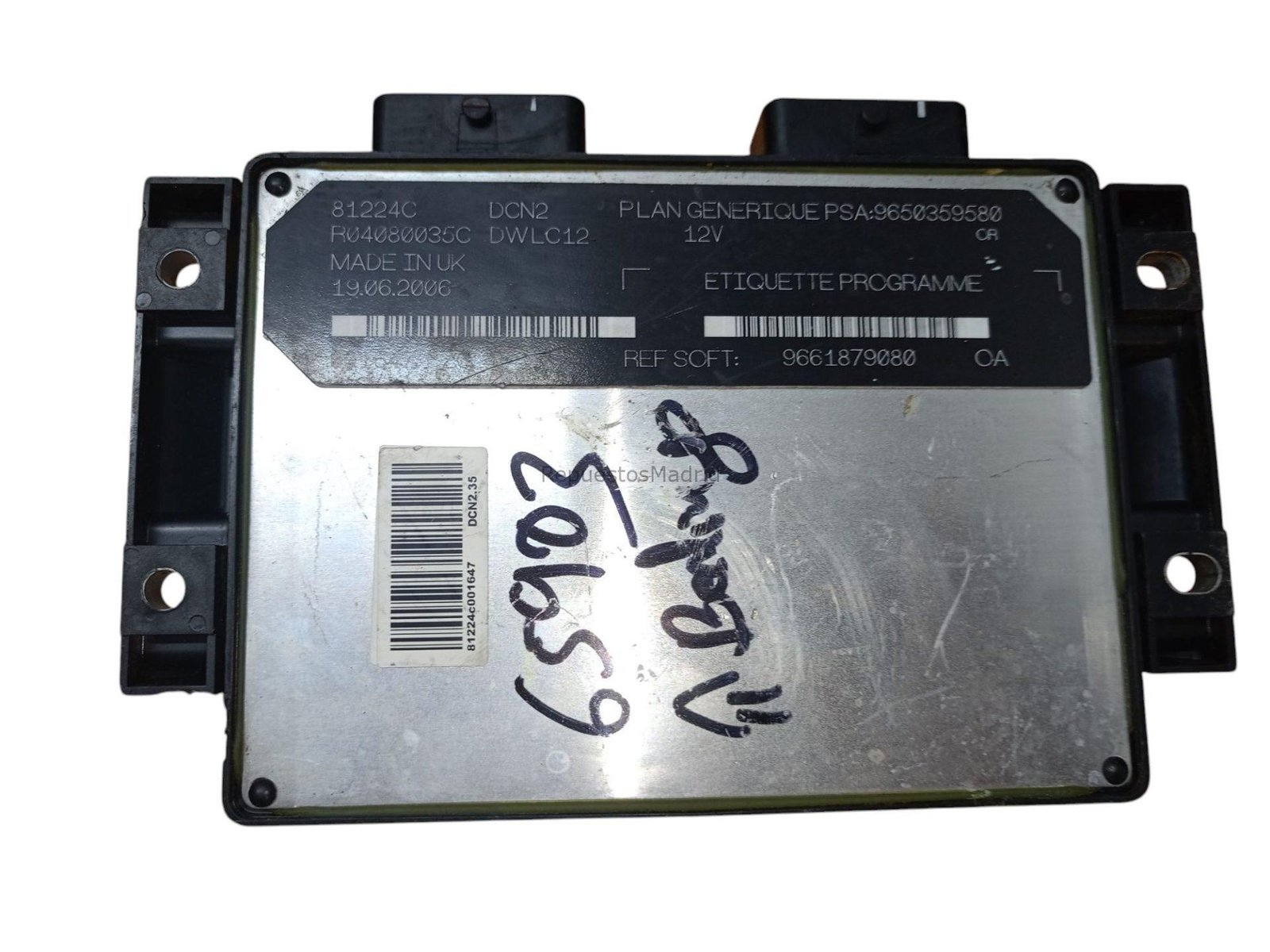 9661879080 ECU Centralita Motor CITROEN BERLINGO 1.9 - Imagen 4