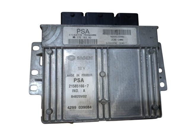 9649433980 ECU CENTRALITA MOTOR CITROEN C2 84820V02