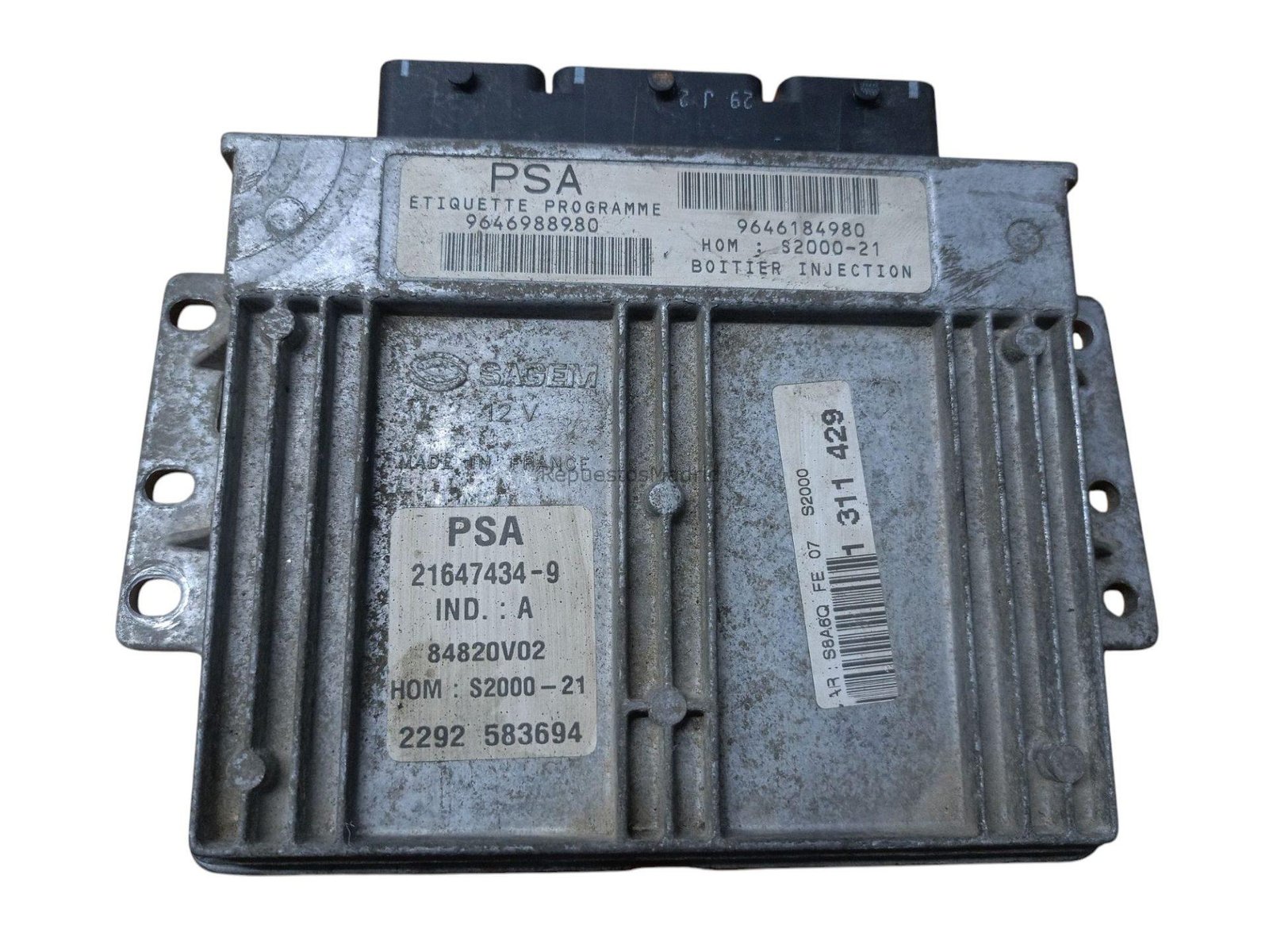9646988980 ECU centralita motor CITROEN SAXO 1.4 VTS 1999