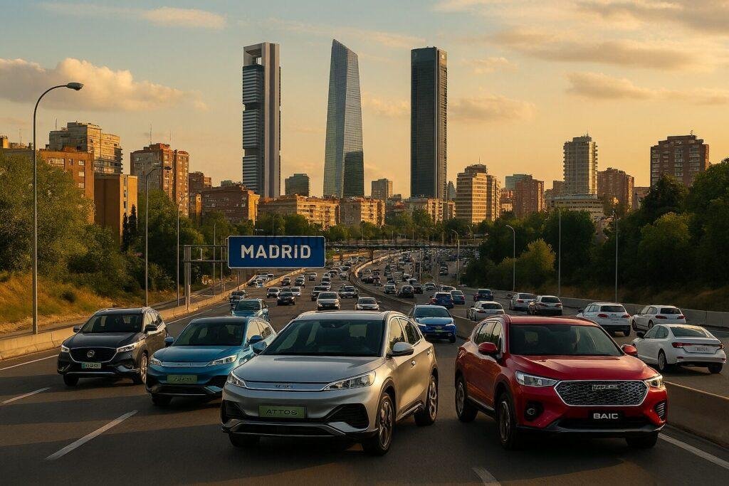 Los coches chinos en las calles y autopistas de madrid