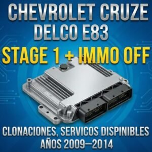 Chevrolet Cruze (2009–2014) – Centralita Delco E83 – IMMO OFF, Clonación y Stage 1