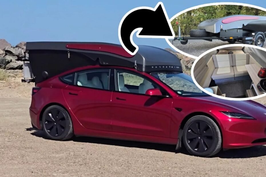 De techo plegable fallido para el Tesla Model 3 a mini caravana, lujo en 8 metros cuadrados