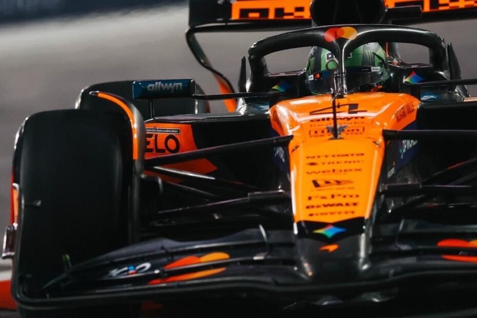 Las alcantarillas ganan a los neumáticos blandos, pero no a Lando Norris