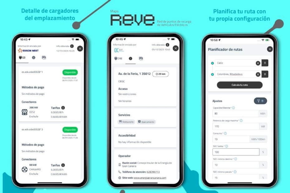 La app de MapaREVE estrena una función clave que hace mucho más fácil viajar en coche eléctrico