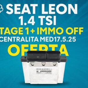 Centralita ECU 04E907309BH MED17.5.25 1.4 TSI Stage1+Immo Off Golf Leon A3