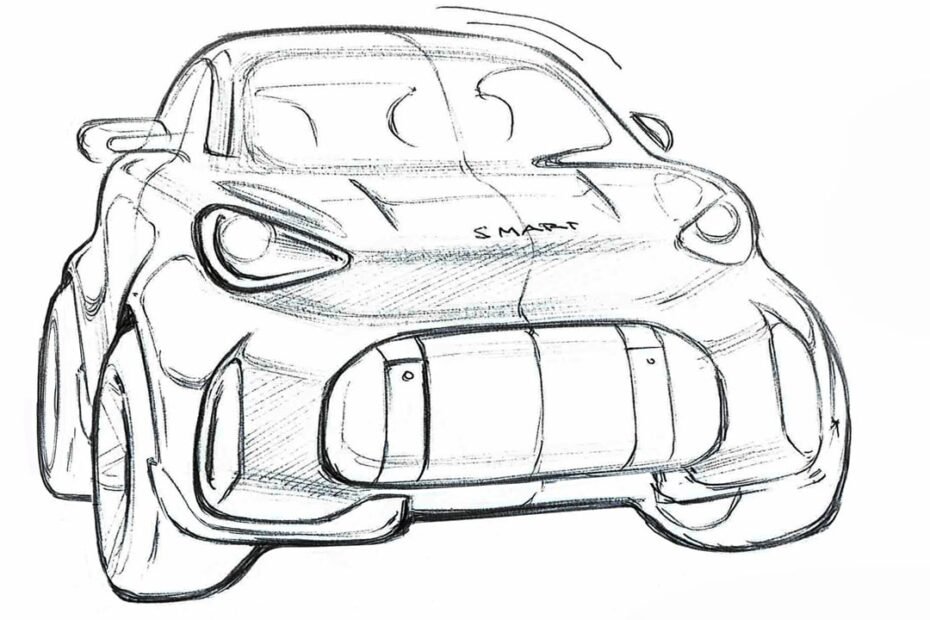 El nuevo smart #2 ya asoma en estos bocetos: así es el heredero del mítico smart fortwo