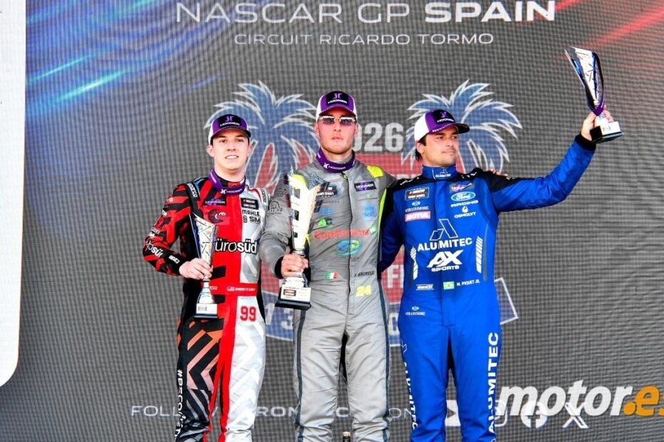 Nascar Euro Series Valencia 2026: Ercoli y Ghirelli ganan, podio de Piquet Jr.