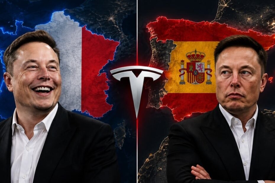 A un lado de los Pirineos Tesla se hunde un 79%; al otro se dispara un 279%: agosto deja dos Europas para Musk