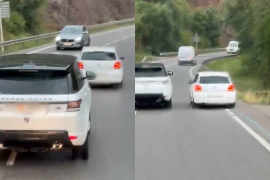 Dos conductores se retan en una carretera de Lleida y las cámaras graban hasta dónde llega su pique